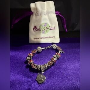 Bella’s Yard Silver and Red Charm Bracelet